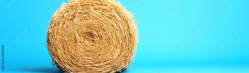 Coconut fiber roll blue background, packaging Coconut fiber roll blue background, packaging