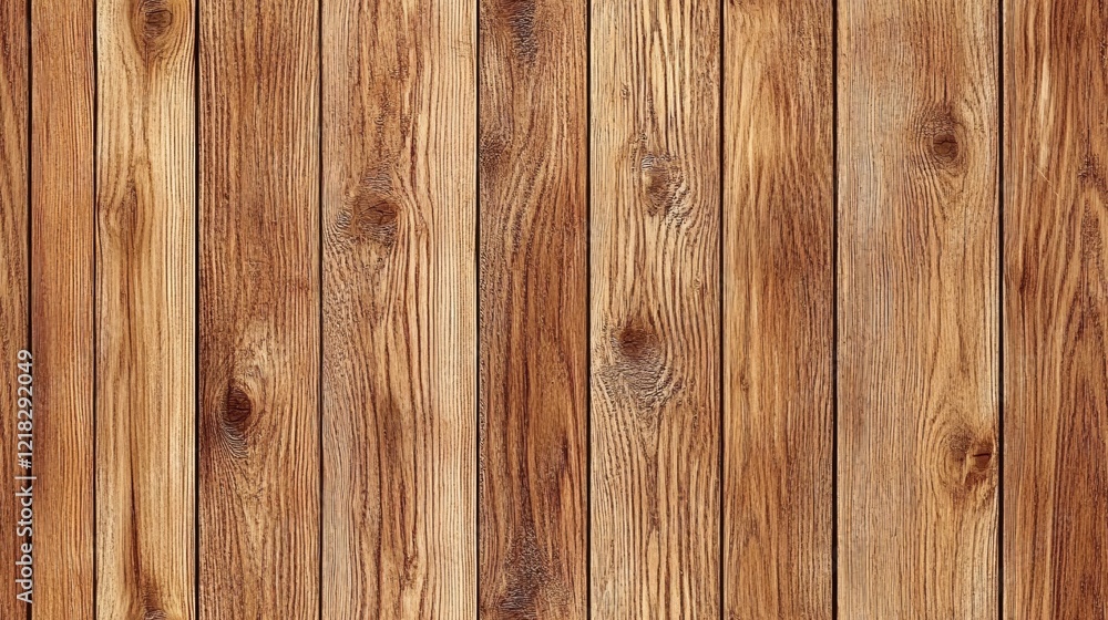 Fototapeta premium Seamless Brown Wooden Planks Texture Background