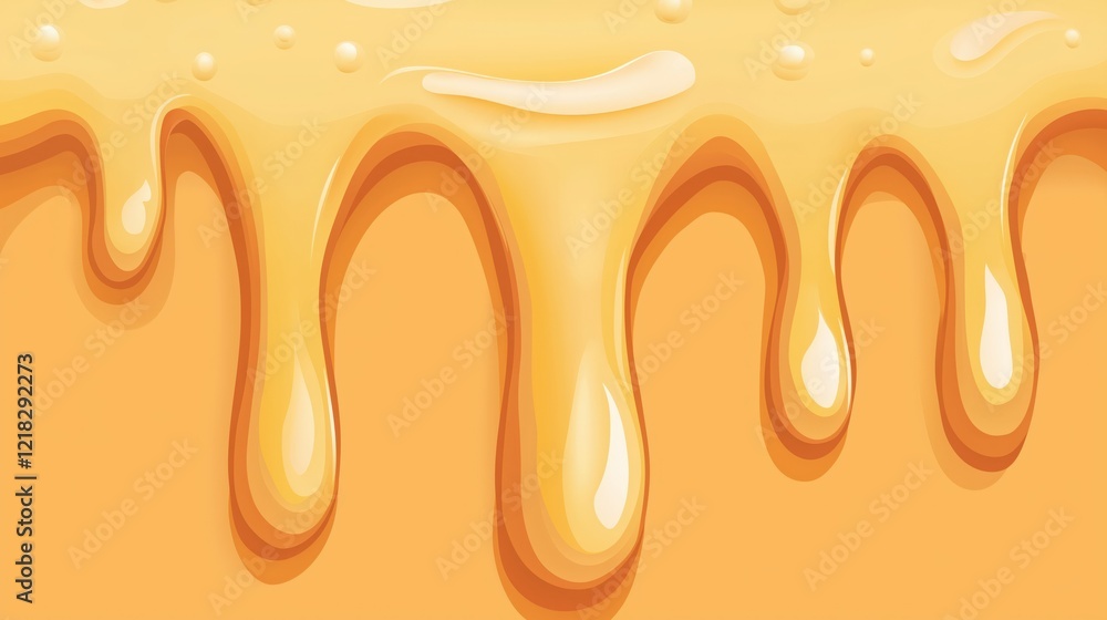 Melted ice cream background vector illustration with a flat design Melted ice cream background vector illustration with a flat design