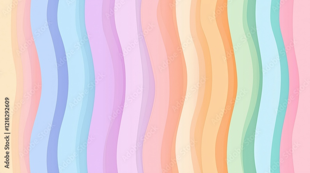 Colorful pastel background with a vertical wavy stripes patterns Colorful pastel background with a vertical wavy stripes patterns
