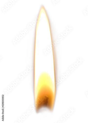 burning match isolated on white background