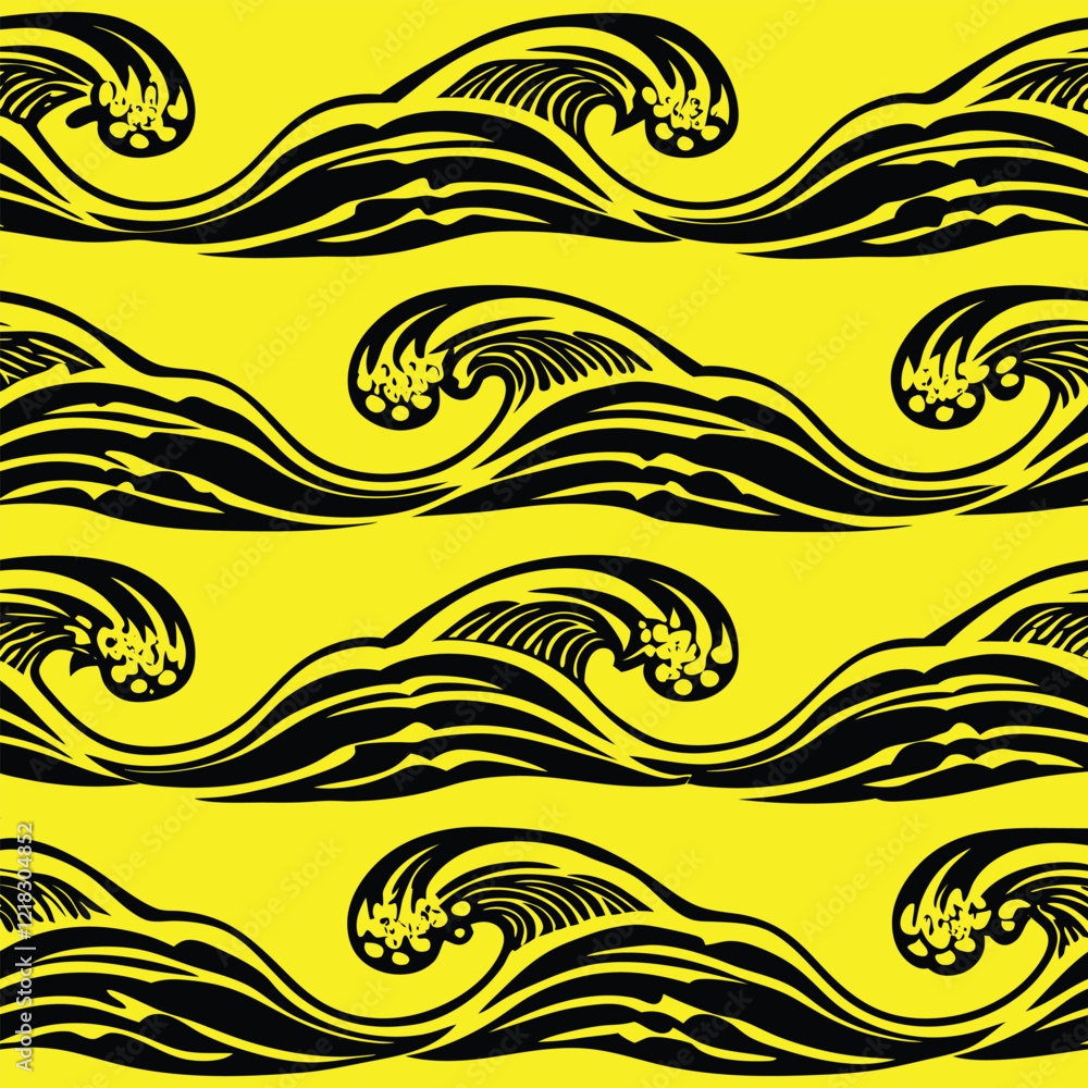 Fototapeta premium Abstract Weave Lines Seamless Pattern Design.