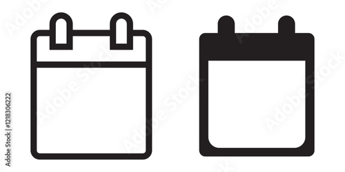 Calendar planner icon set. Calendar icon collection.