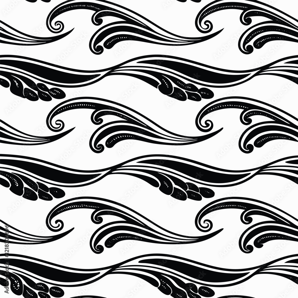 Fototapeta premium Abstract Weave Lines Seamless Pattern Design.
