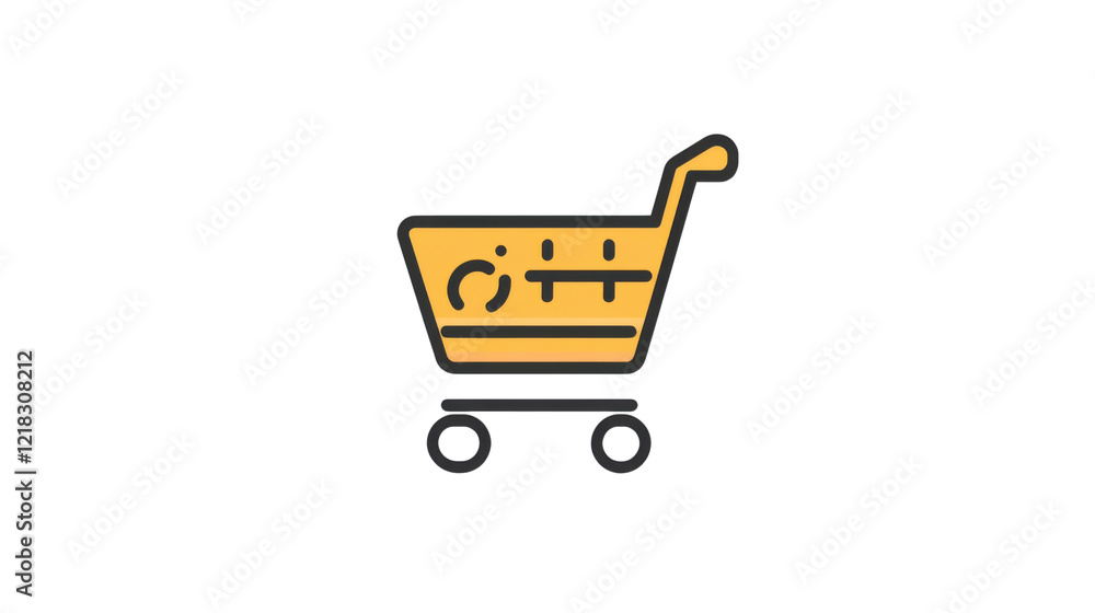 Shopping cart on transparent background Shopping cart on transparent background