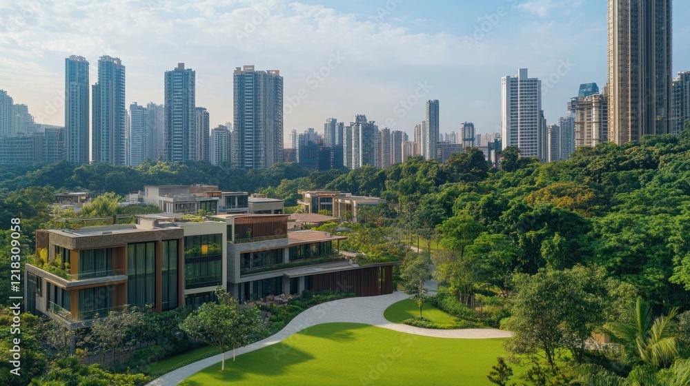 Luxury Homes with City Skyline View Luxury Homes with City Skyline View