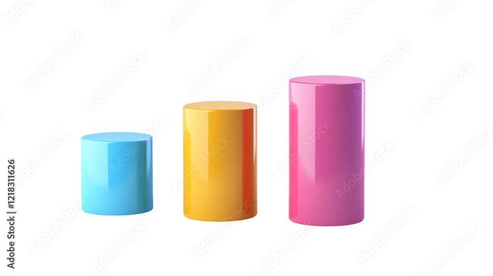 Business graph on transparent background Business graph on transparent background