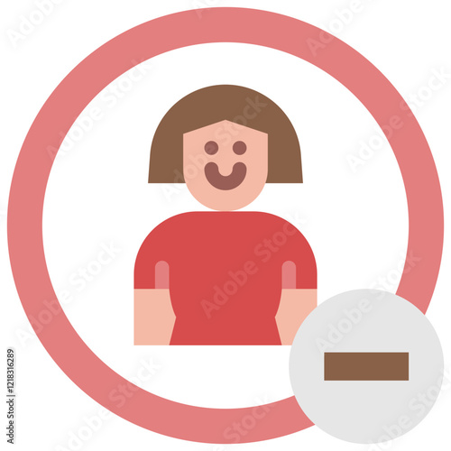 woman data flat icon