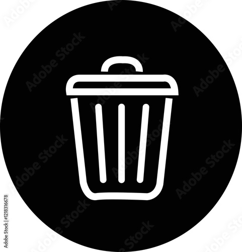 Simple black bin icon. basket, dell or delete button. Premium quality symbol. sign for mobile app and web sites.