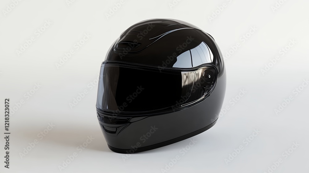 Sleek Black Motorcycle Helmet Full Face Design Sleek Black Motorcycle Helmet Full Face Design