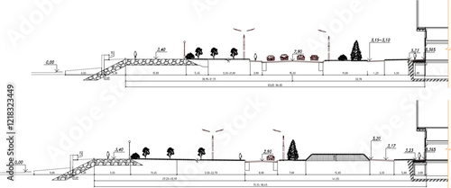vector illustration design image roadway cross section