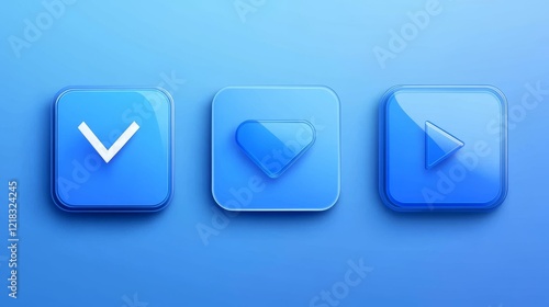 Neumorphic buttons for ui app. Vector 3d design elements for user interface, blank circle, triangle and square soft icons, web forms and search bars for blue website or application background Free Download Neumorphic buttons for ui app. Vector 3d design elements for user interface, blank circle, triangle and square soft icons, web forms and search bars for blue website or application background - GFXLoad