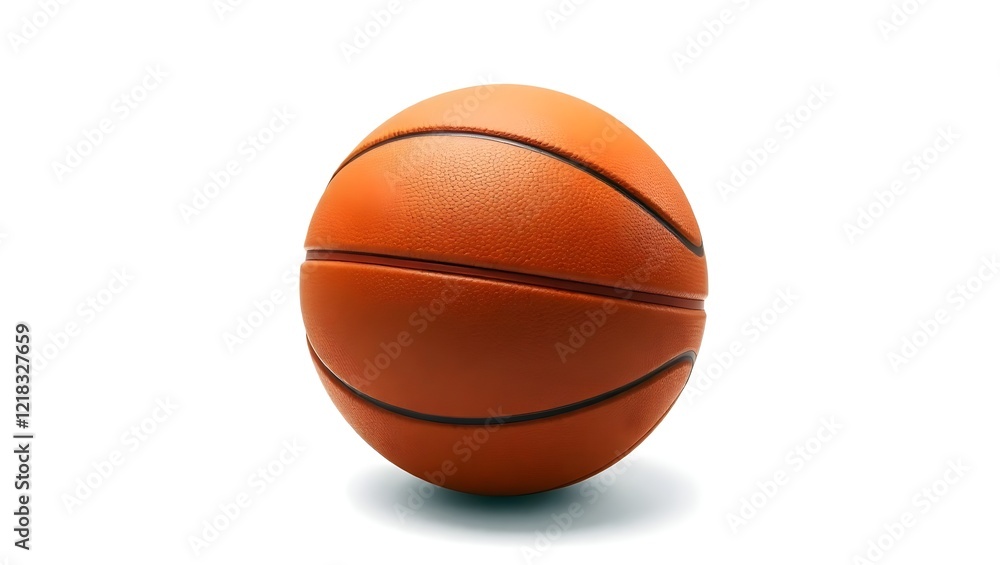 Basketball ball over white back, orange,play, background 