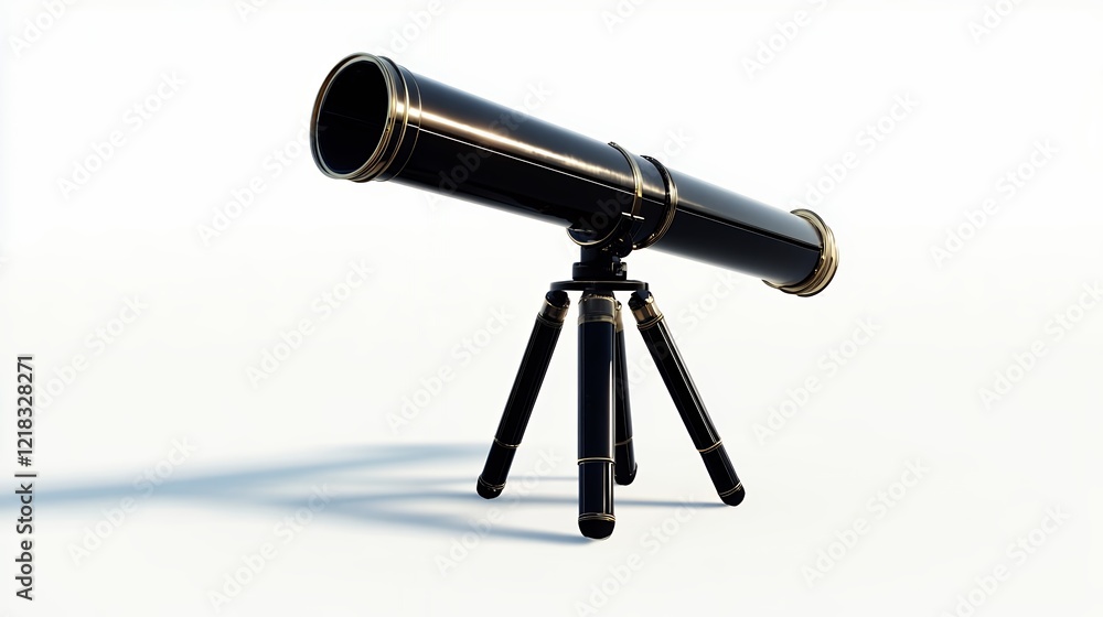 Elegant Black Telescope on Tripod for Stargazing and Exploration Elegant Black Telescope on Tripod for Stargazing and Exploration