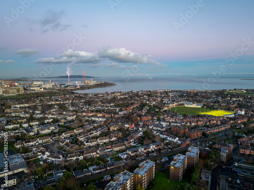 Aerial view of Ballsbridge with modern and residential buildings photo