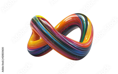 Wallpaper Mural A Colorful Infinity Loop Symbolizing Endless Effort and Persistence Isolated on transparent background. Torontodigital.ca