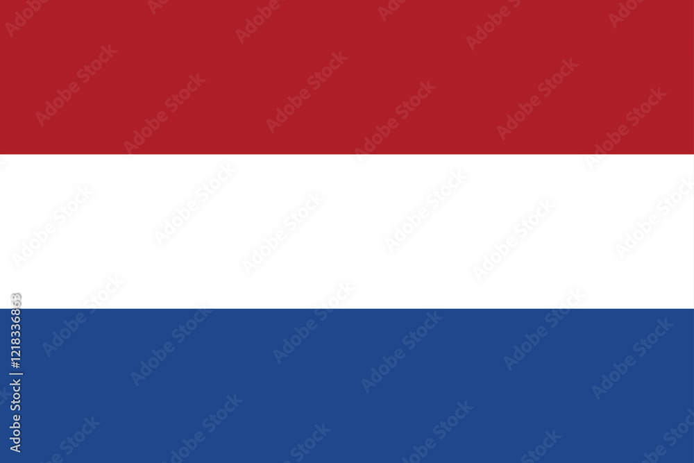 Naklejka premium High detailed flag of Netherlands. National Netherlands flag. Europe. 3D illustration.