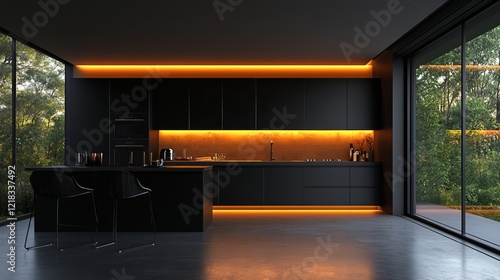 Wallpaper Mural Bright and Inviting Kitchen with a Spacious Bar Area and Large Window Offering Natural Light Creating a Warm and Welcoming Atmosphere Ideal for Family Gatherings and Culinary Adventures Together Torontodigital.ca