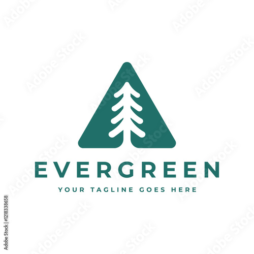 Pine Triangle Pine Spruce Hemlock Pine Conifer Cedar Conifer Spruce Larch Pine Tree Forest Vintage Retro Hipster Vector Logo Design Template