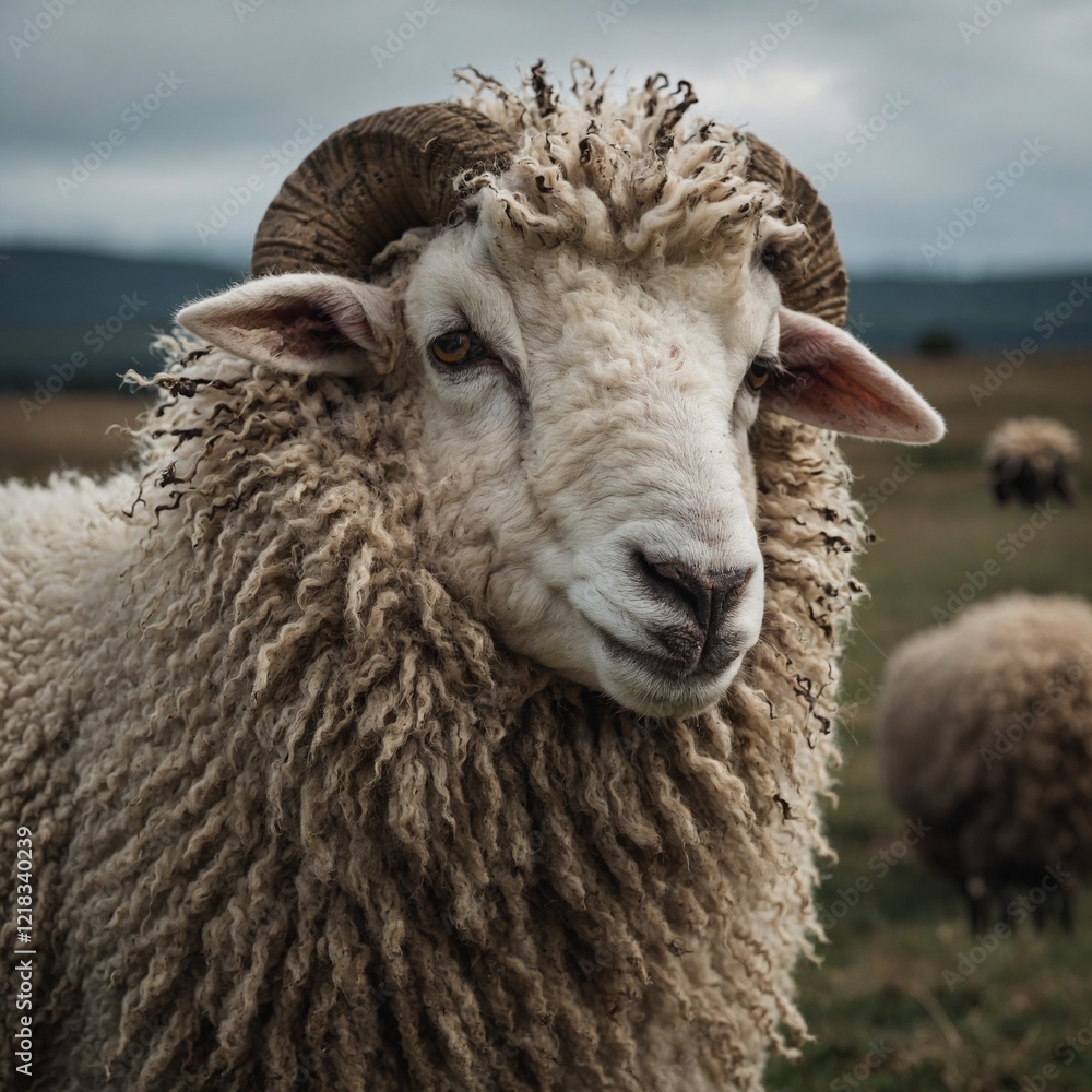 A sheep with its wool freshly sheared. A sheep with its wool freshly sheared.