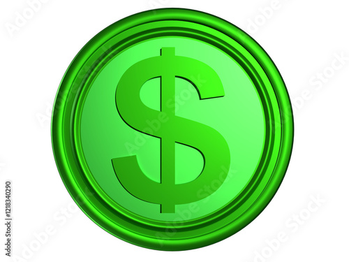 Green dollar symbol