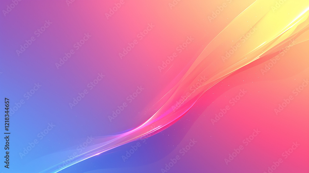 Fototapeta premium A bright gradient background with swirling white lines