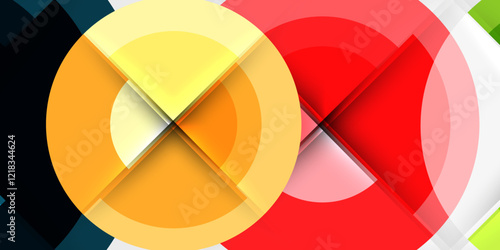 Target circle geometric abstract shapes. Vector Illustration For Wallpaper, Banner, Background, Card, Book Illustration, landing page