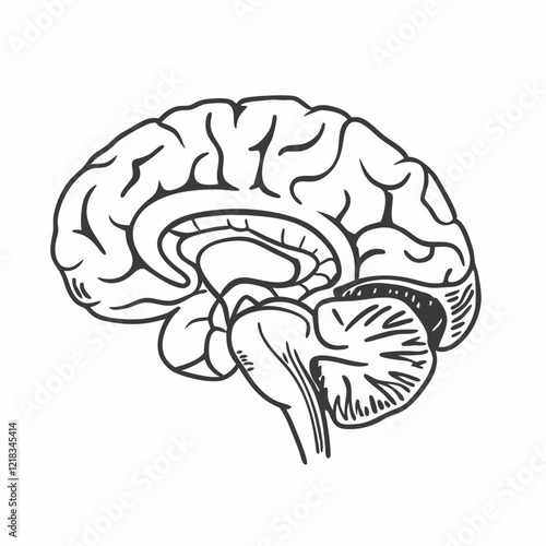 Brain of the person for medical design vector illustration (3)