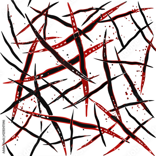 Red claw blood wounds wallpaper vector illustration (2)