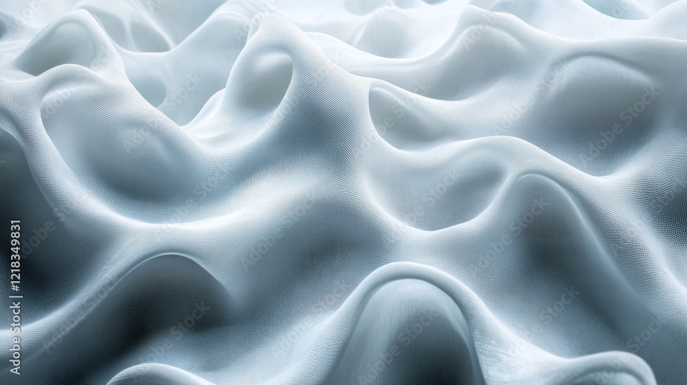 Obraz premium Abstract Draped Fabric Texture in Soft Gray Hues