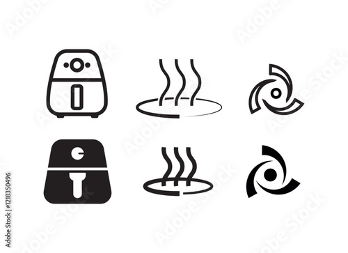 airfryer icon on white background	