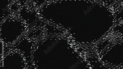 Black & White Abstract Line Art - Interwoven Organic Texture - High-Contrast Chaotic Pattern