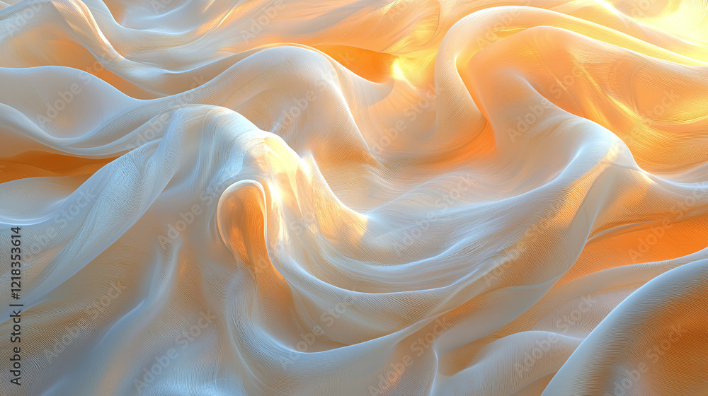 Obraz premium an abstract composition resembling a wavy fabric or silk.