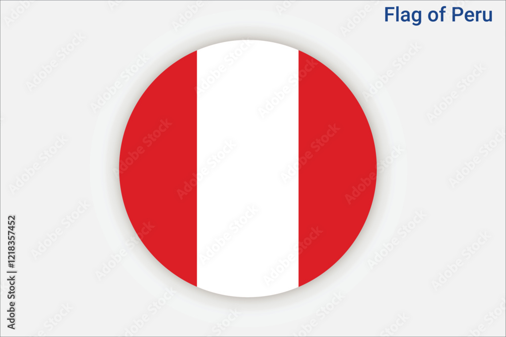 High detailed flag of Peru. National Peru flag. South America. 3D illustration. High detailed flag of Peru. National Peru flag. South America. 3D illustration.