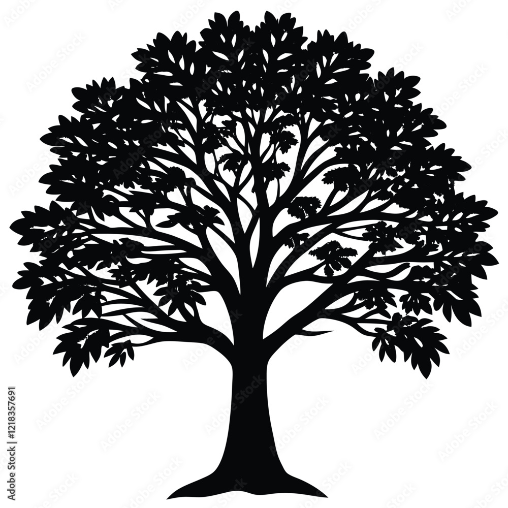 Obraz premium Tamarind Silhouette Vector Illustration