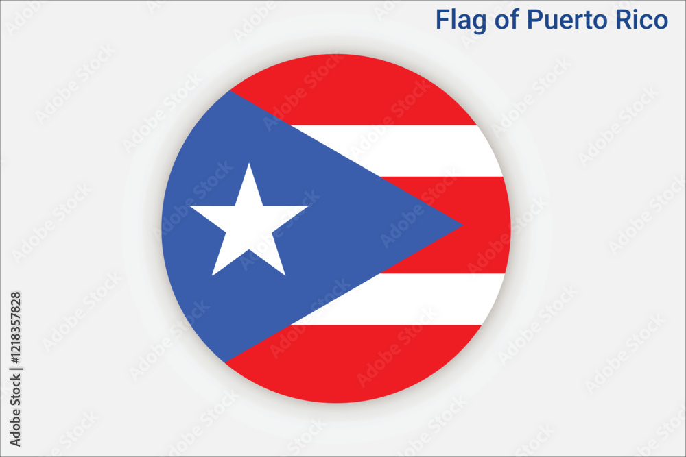 High detailed flag of Puerto Rico. National Puerto Rico flag. North America. 3D illustration. High detailed flag of Puerto Rico. National Puerto Rico flag. North America. 3D illustration.
