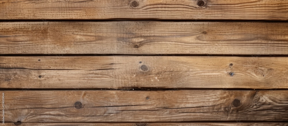 Weathered brown wooden planks background with distinct knots and textures creating ample copy space for text or graphic elements. Weathered brown wooden planks background with distinct knots and textures creating ample copy space for text or graphic elements.