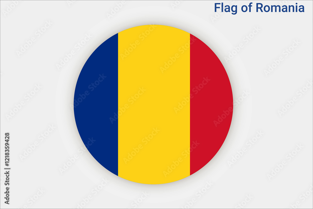 Fototapeta premium High detailed flag of Romania. National Romania flag. Europe. 3D illustration.
