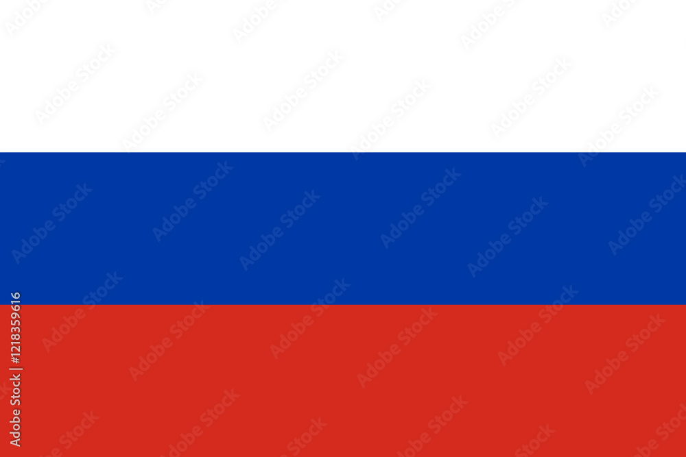 High detailed flag of Russia. National Russia flag. Asia. Europe. 3D illustration. High detailed flag of Russia. National Russia flag. Asia. Europe. 3D illustration.