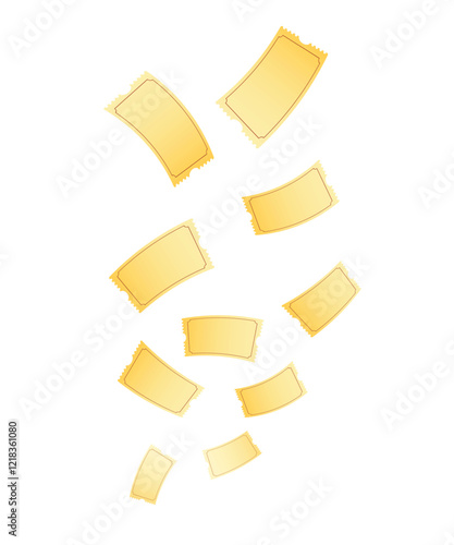 Flying Coupon tickets stock illustration