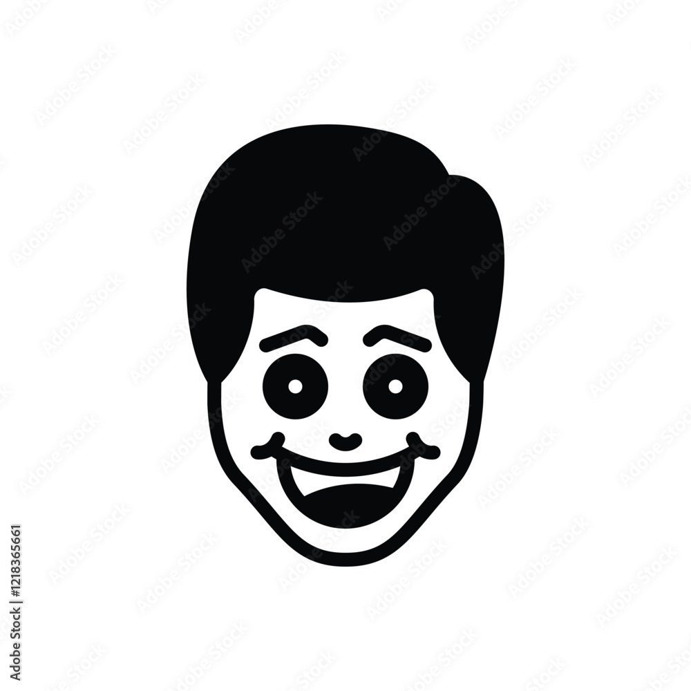 Black solid icon for joyful Black solid icon for joyful