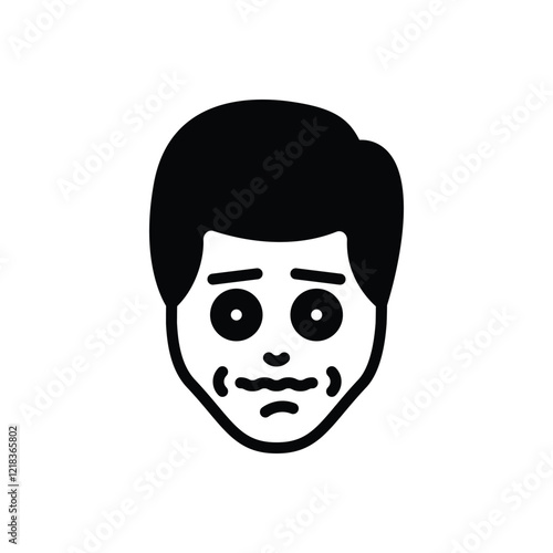 Black solid icon for nervous