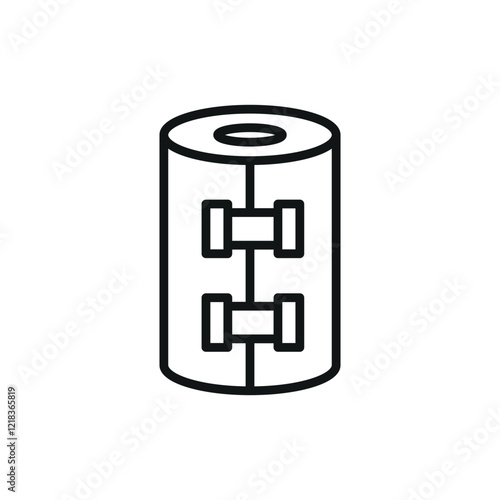 Compression bandage icon, designed with a clean and professional look, ideal for medical graphics