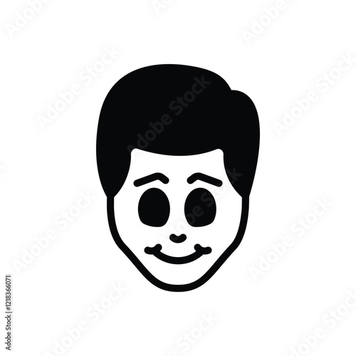 Black solid icon for relax