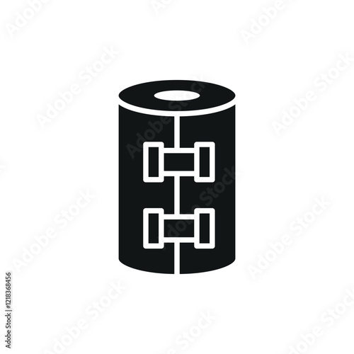Compression bandage icon, designed with a clean and professional look, ideal for medical graphics