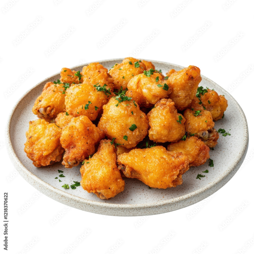 Delicious Crispy Chicken Wings on transparent background. Delicious Crispy Chicken Wings on transparent background.