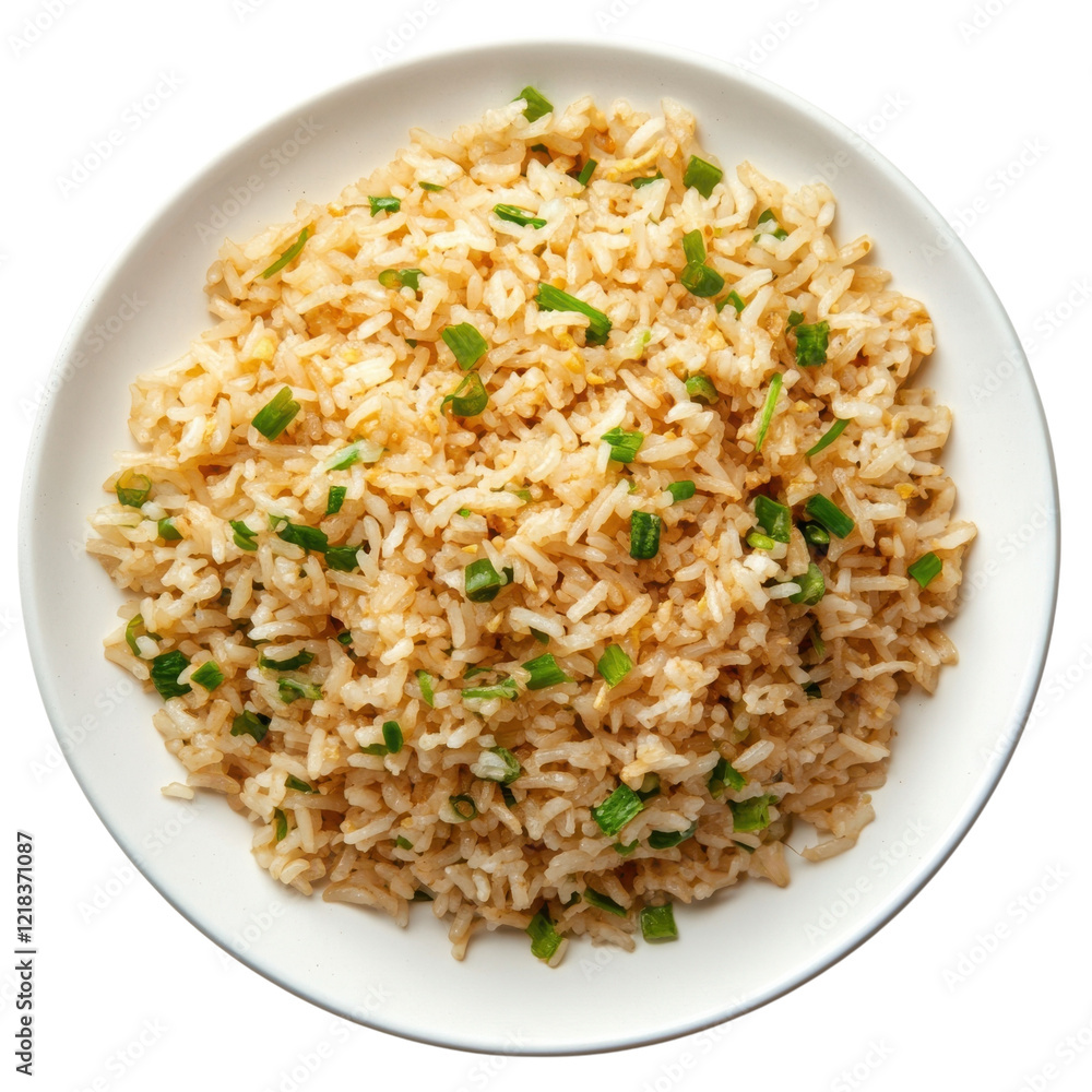 Delicious Fried Rice Dish on transparent background. Delicious Fried Rice Dish on transparent background.