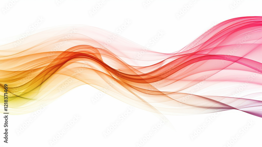 Colorful abstract wave design with flowing lines in shades of red, orange, and yellow, creating vibrant and dynamic visual effect Colorful abstract wave design with flowing lines in shades of red, orange, and yellow, creating vibrant and dynamic visual effect