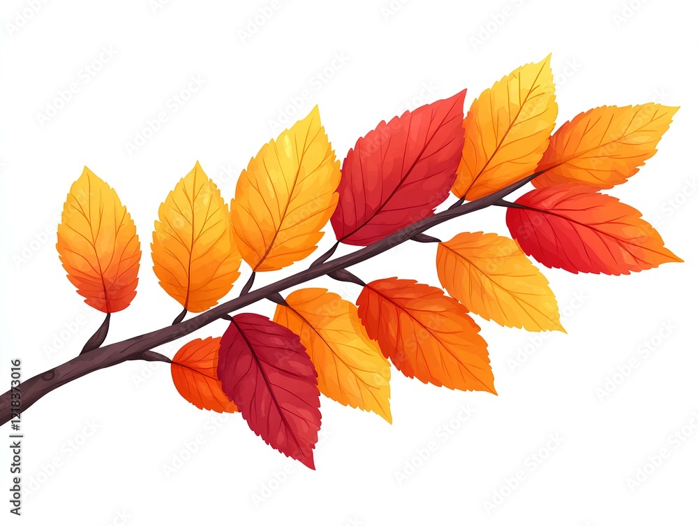 Vector illustration of beautiful luxury branches and leaves on white background. Vector illustration of beautiful luxury branches and leaves on white background.