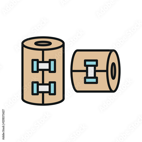 Compression bandage icon, designed with a clean and professional look, ideal for medical graphics